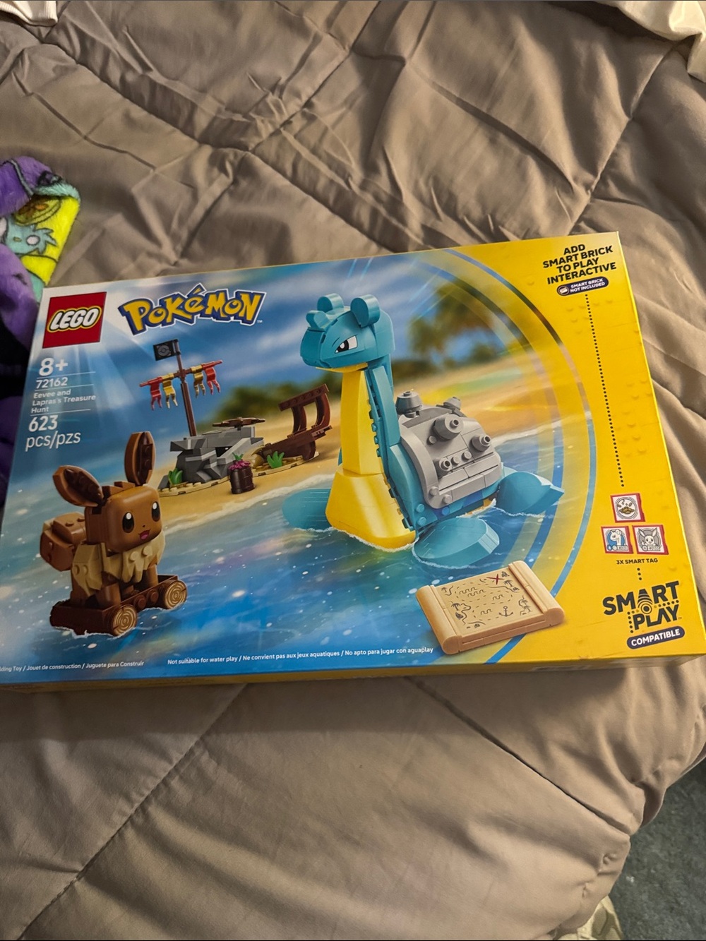 Lego Blue and Yellow Lapras & Brown Eevee Pokémon Building Set